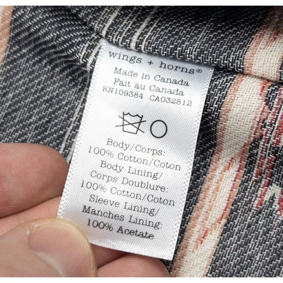 Wings + Horns Moto Jacket Men's Small Corduroy Brown Riders Asymmetrical Zip - Picture 6 of 14